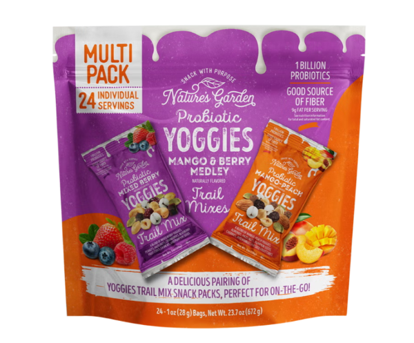 (image for) Yoggies Probiotic Trail Mix Vty Pk (Mngo Pch/Mxd Bry) 24/1oz